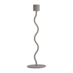 Curved ljusstake 26 cm, Taupe