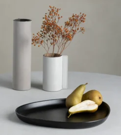 Curve Stoneware serveringsfat 30x35 cm, Black
