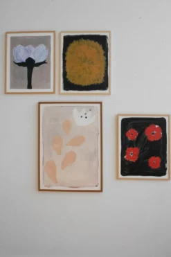 Dandelion poster 40x50 cm, Gul-svart