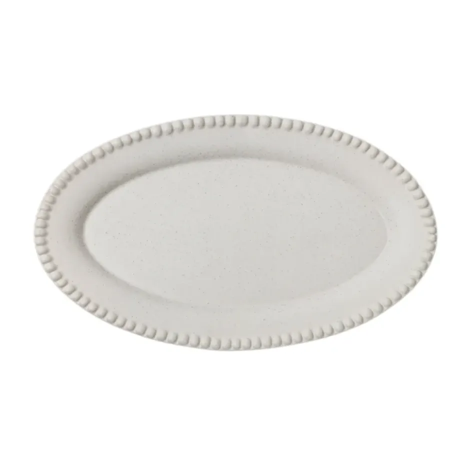 Daria serveringsfat 35 cm stengods, Cotton white