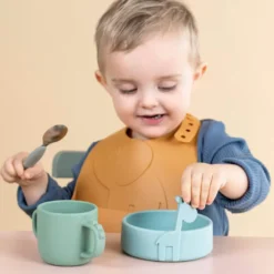 Deer Friends Easy-grip bestickset 3 delar, Grey