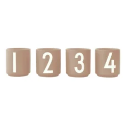Design Letters espressokopp 4-pack, Beige