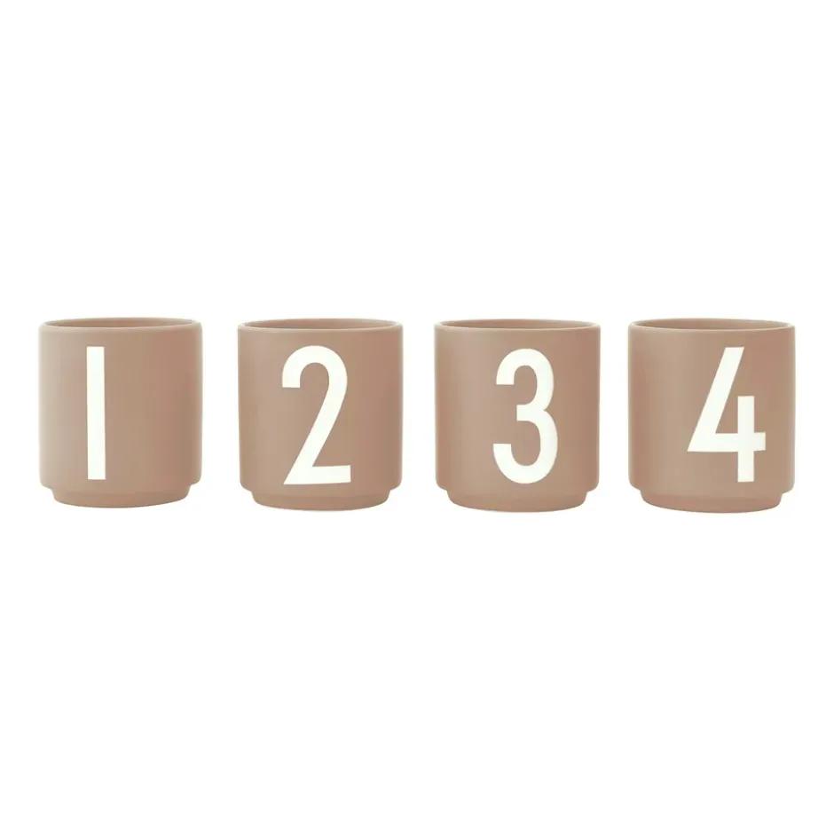 Design Letters espressokopp 4-pack, Beige
