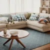 Diamond matta, Heaven blue/offwhite, 230x336 cm