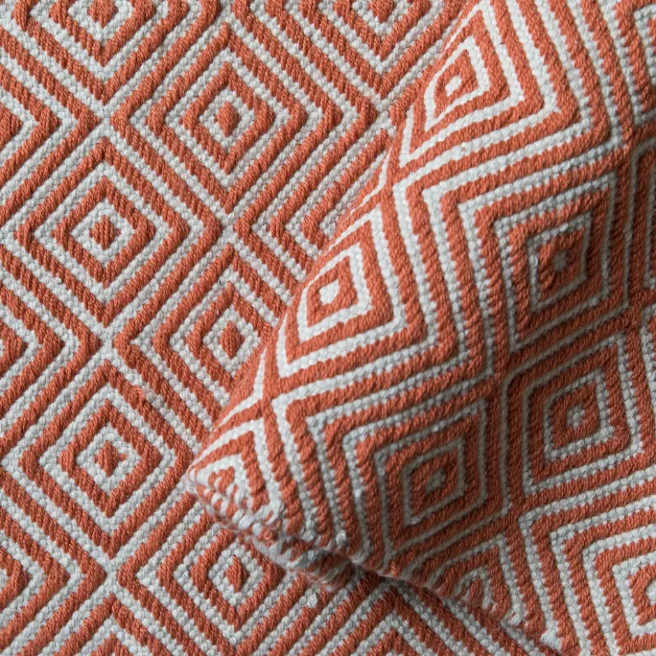 Diamond matta 140x200 cm, Burnt orange