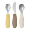 Dine bestickset silikon 3 delar, Taupe