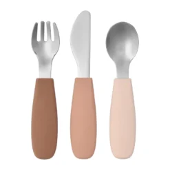 Dine bestickset silikon 3 delar, Blush