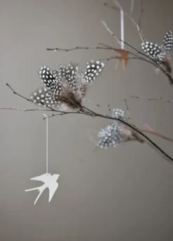 Easter Deco fågel påskhänge 4-pack, White