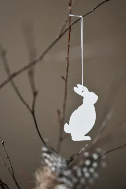 Easter Deco hare påskhänge 4-pack, White