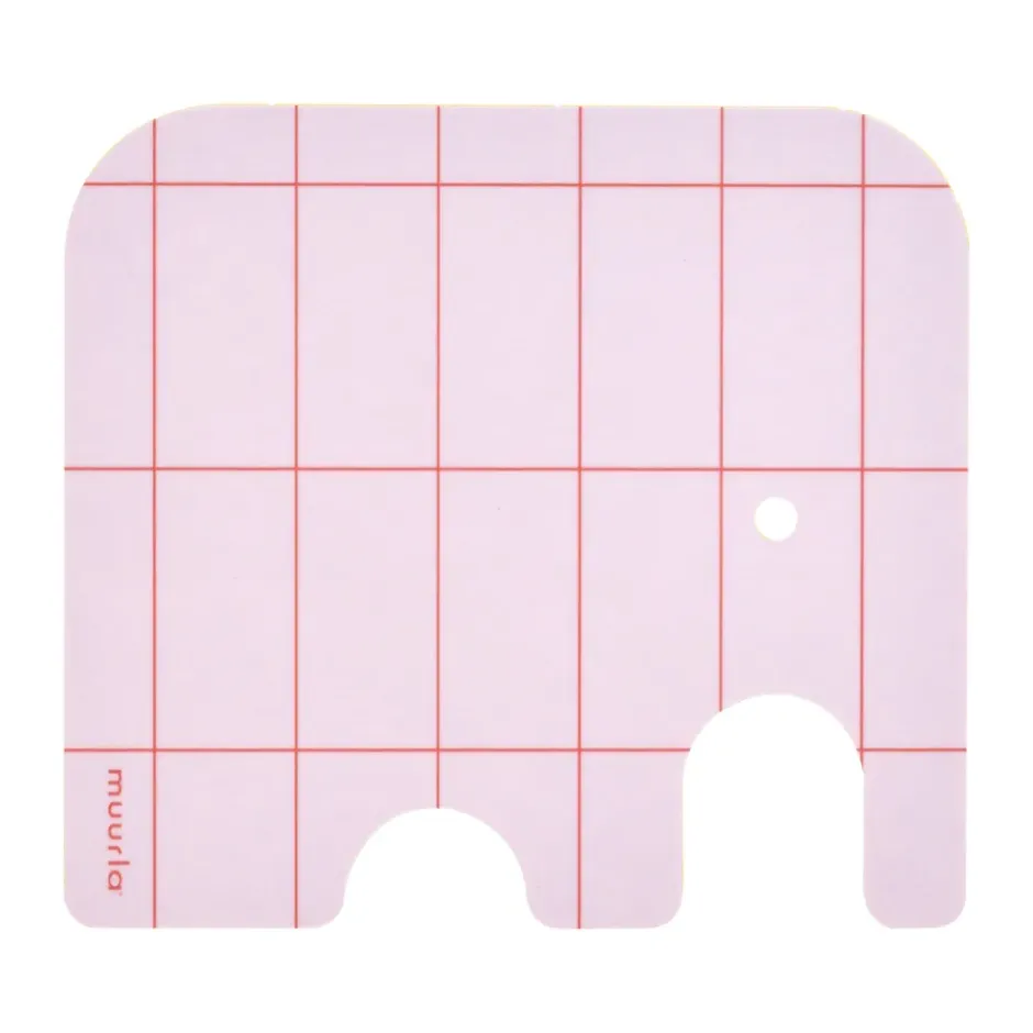 Elephant glasunderlägg 11x10 cm, Pink
