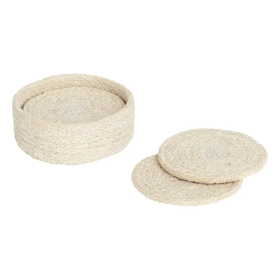 Ella glasunderlägg Ø10,5 cm 6-pack, Pure white