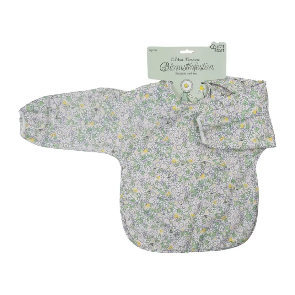 Elsa Beskow Blomsterfesten haklapp med ärm, Multi