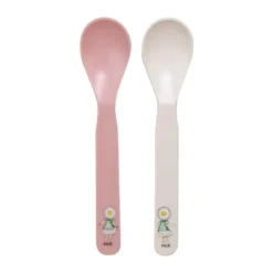 Elsa Beskow Blomsterfesten sked 2-pack, Rosa-vit