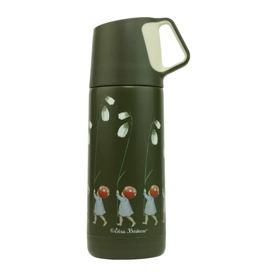 Elsa Beskow Tomtebobarnen termos 35 cl, Grön