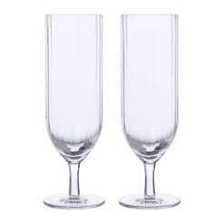 Ernst champagneglas räfflad 2-pack, Klar