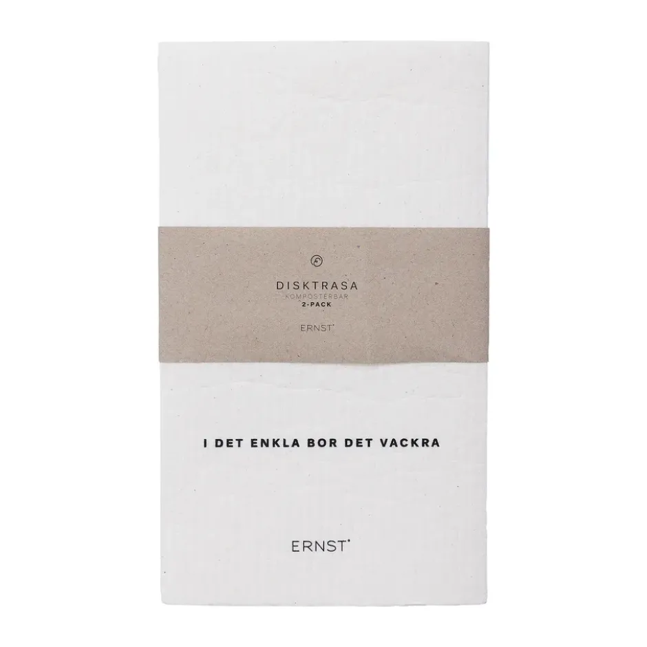 Ernst disktrasa citat/randig 2-pack, Vit