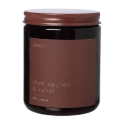 Ernst doftljus i glas med lock Ø7,2 cm, Röda äpplen-kanel