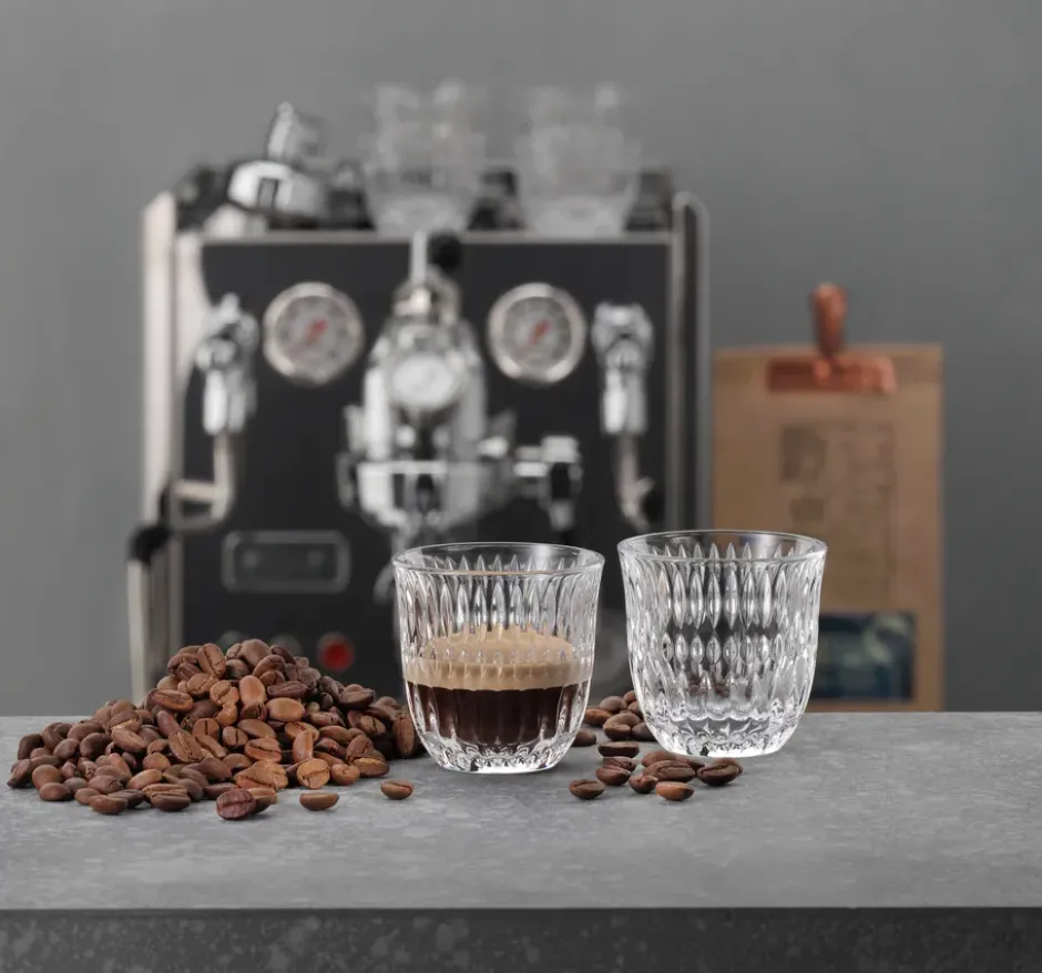 Ethno Barista Espresso glas 9 cl 2-pack, Clear