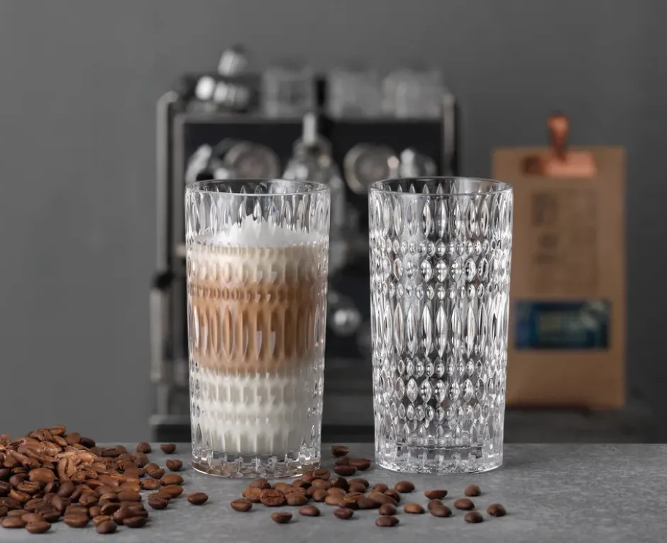 Ethno Barista Latte glas 43,4 cl 2-pack, Clear