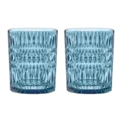 Ethno Tumblerglas 30,4 cl 2-pack, Vintage blue
