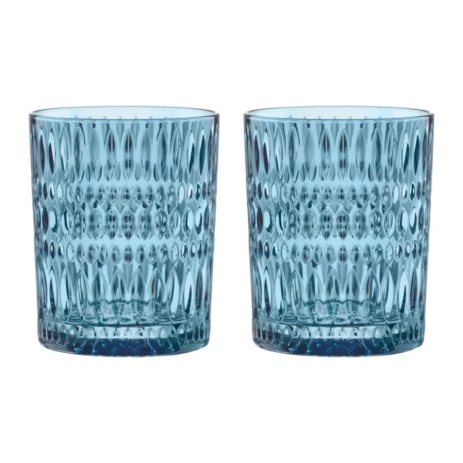 Ethno Tumblerglas 30,4 cl 2-pack, Vintage blue