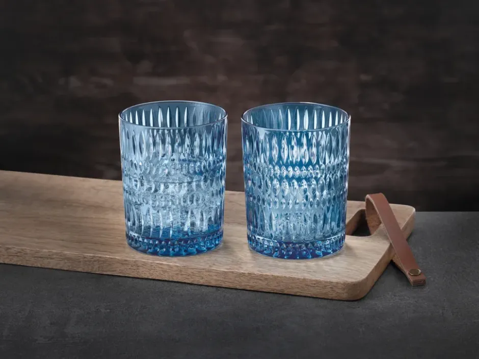 Ethno Tumblerglas 30,4 cl 2-pack, Vintage blue