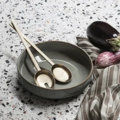 Fein salladsbestick 2 delar, Mässing