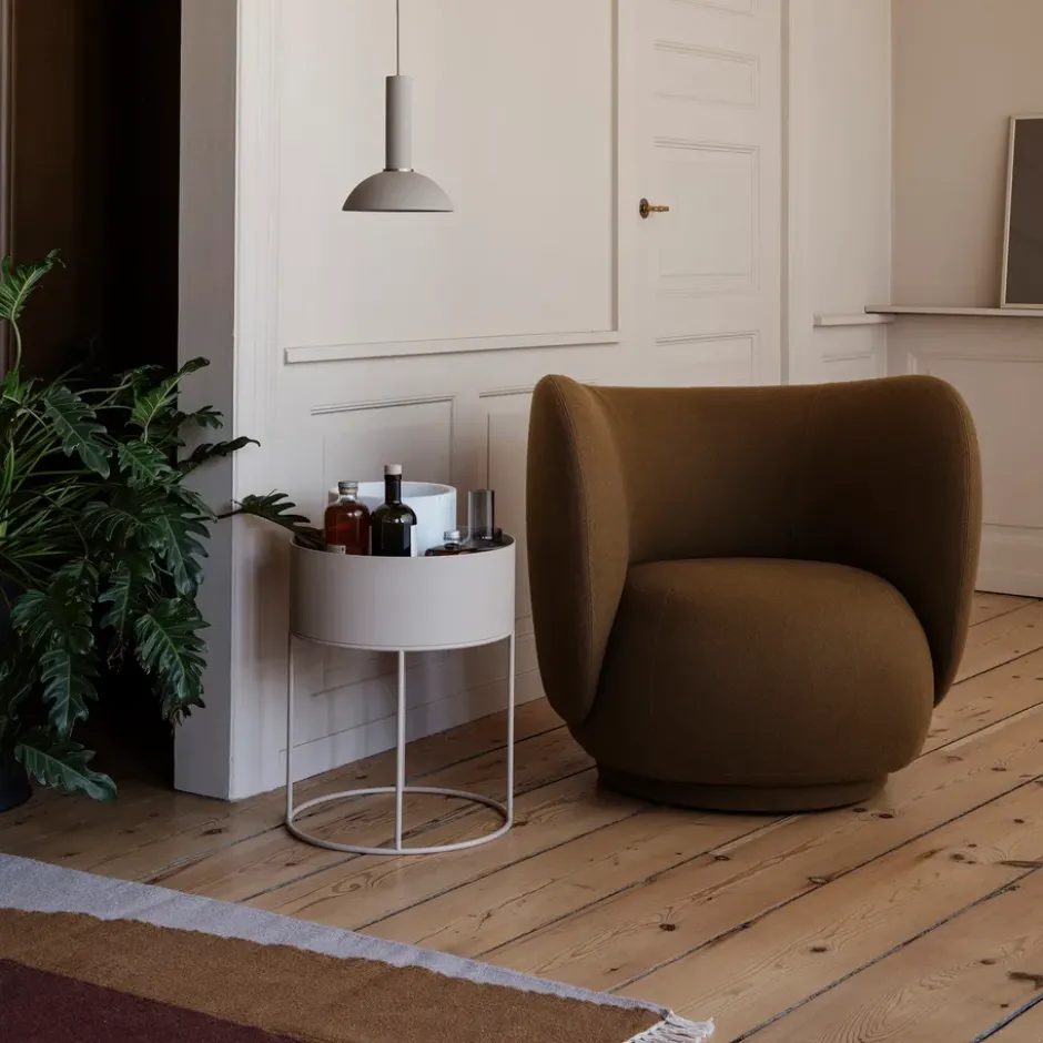 Ferm Living plant box rund, Cashmere