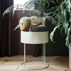 Ferm Living plant box rund, Cashmere