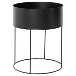 Ferm Living plant box rund, svart