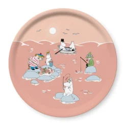 Fiske Mumin sommar 2022 bricka Ø31 cm, Rosa