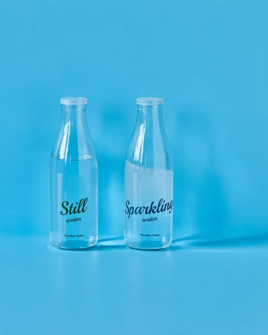 Flaska med lock 1 L, 2 delar, Still-Sparkling