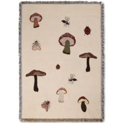 Forest tapestry pläd 120x170 cm, Sand