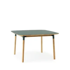 Form matbord 120x120 cm, Grön-ekben