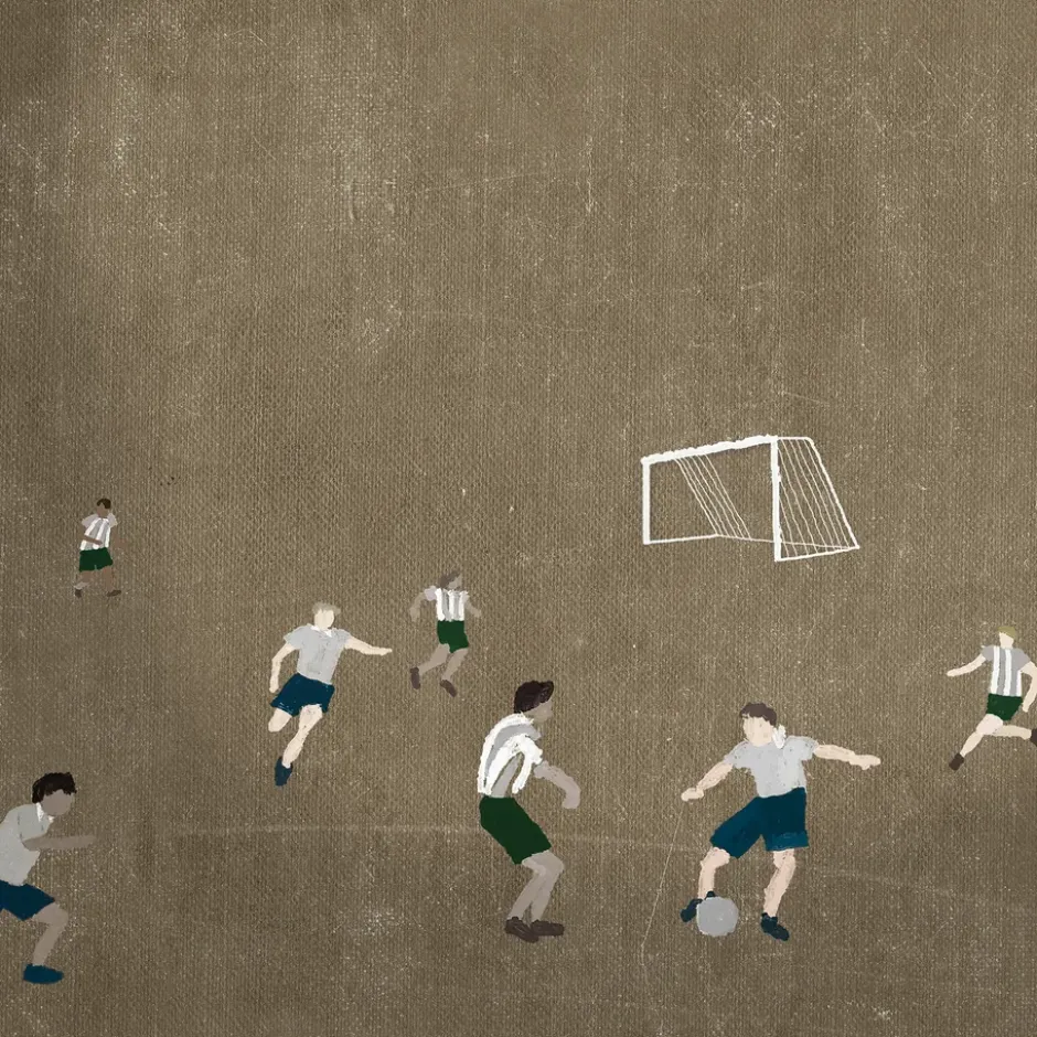 Fotboll poster 50x70 cm, Brun