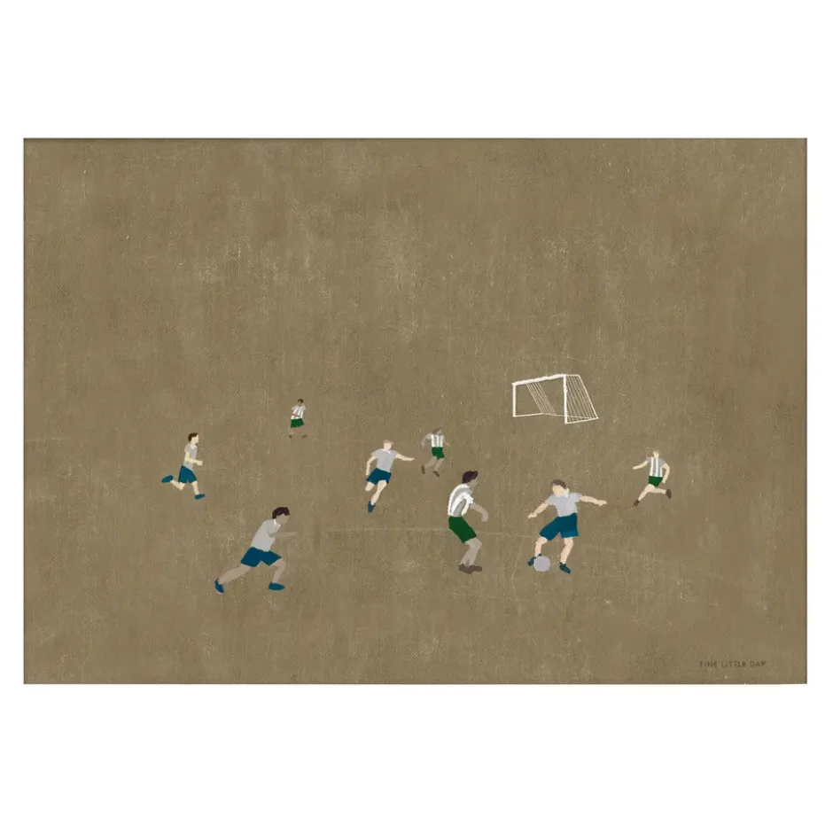 Fotboll poster 50x70 cm, Brun
