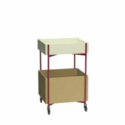 Fresh Rullvagn 70 cm, Khaki-burgundy