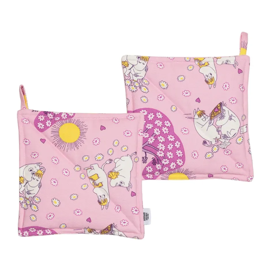 Förälskade Mumin grytlappar 2-pack, 22x22 cm