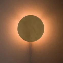 Fullmoon vägglampa Ø35 cm, Pale silver