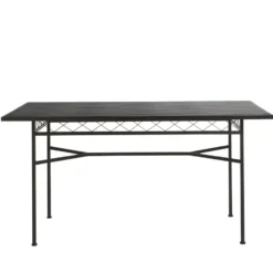 Gardia trädgårdsbord 85x150 cm, Svart