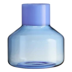 Generous vas medium Ø13 cm, Milky blue-blue