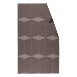 Geometric duk 147x250 cm, Brun-vit