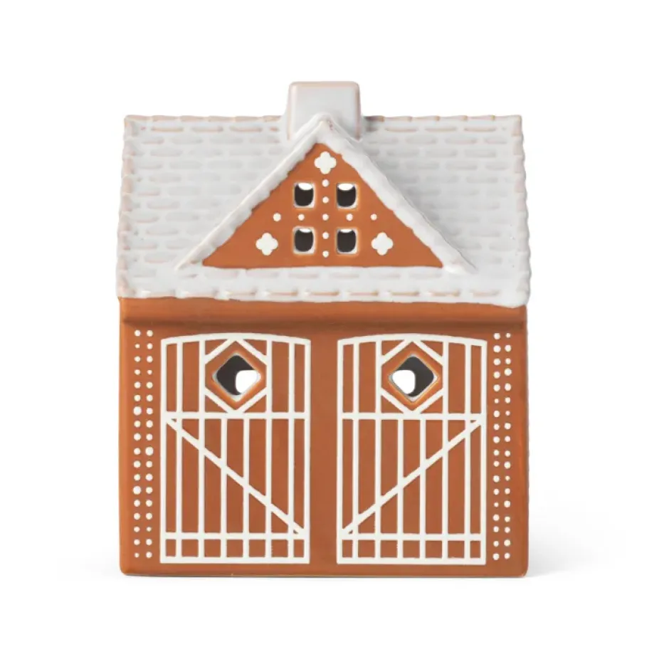Gingerbread ljushus, Christmas barn 11,5 cm