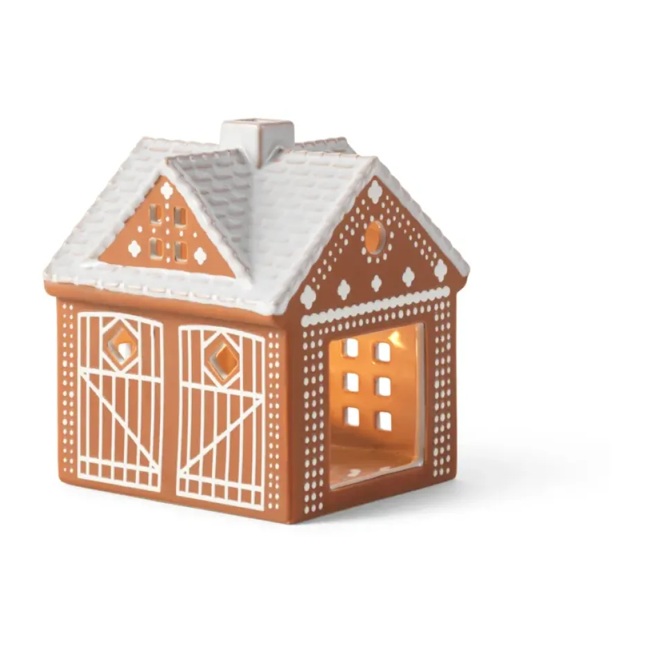 Gingerbread ljushus, Christmas barn 11,5 cm