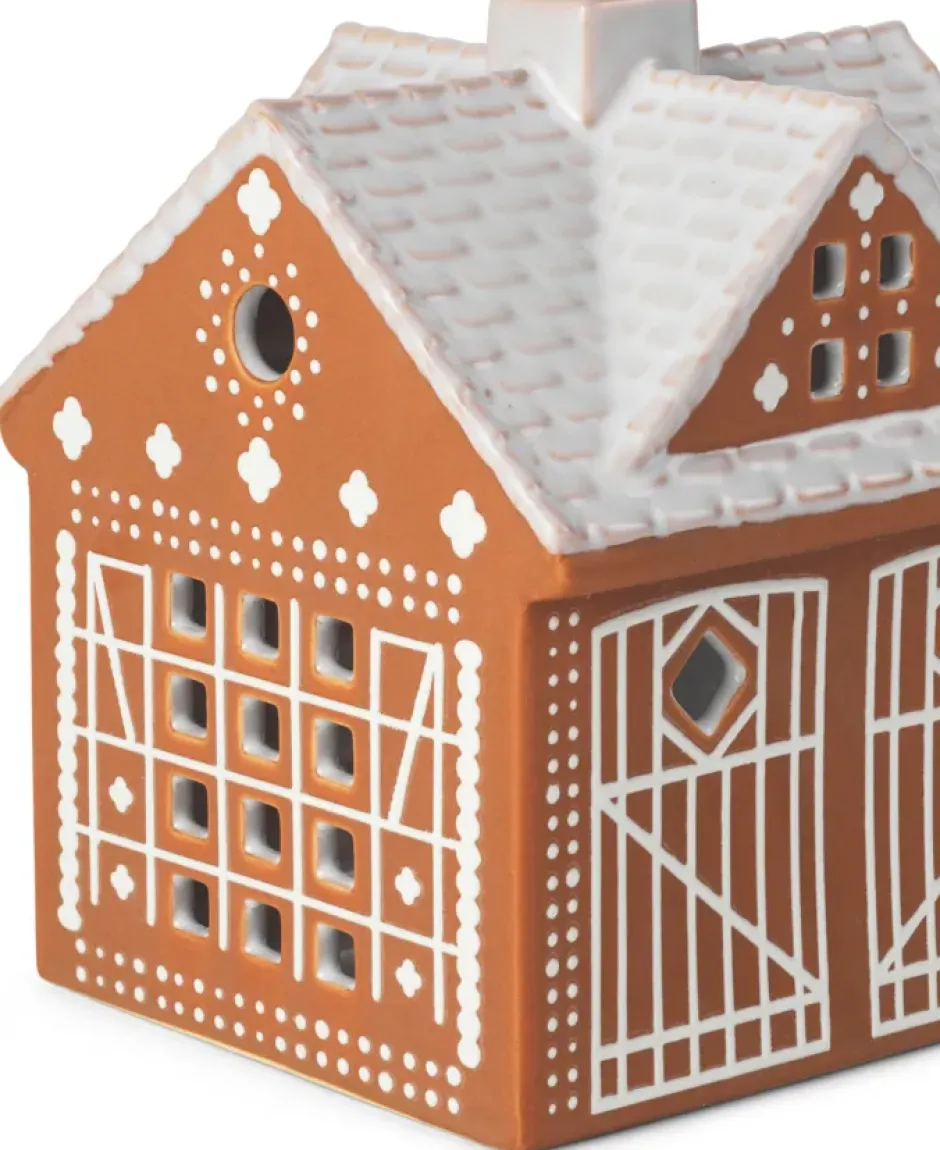 Gingerbread ljushus, Christmas barn 11,5 cm
