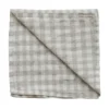 Gingham rutig linneservett 45x45 cm, Natural