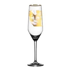 Golden Butterfly champagneglas 30 cl, Gold