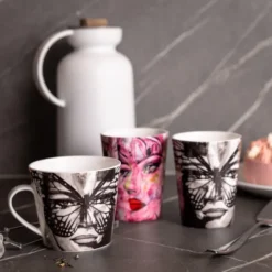 Golden Butterfly mugg 40 cl, Black-white