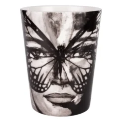 Golden Butterfly mugg 35 cl, Black-white