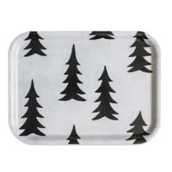 Gran bricka 20x27 cm, Svart-vit